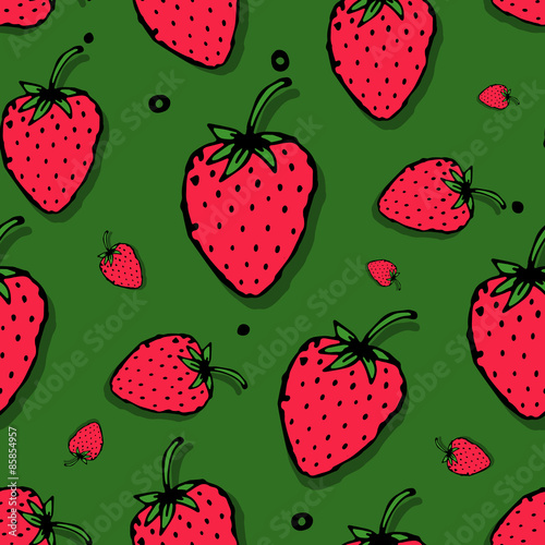 Strawberry seamless pattern for your design
