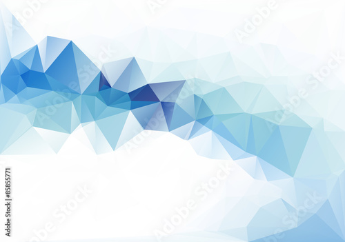 Blue Light Polygonal Mosaic Background, Vector illustration,  Creative  Business Design Templates photo