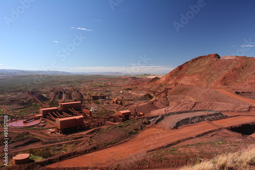 Iron ore mining operations Pilbara region Western Australia photo