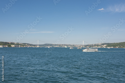 View over the Bosphorus rive in Istanbul Turkey © Paul Vinten