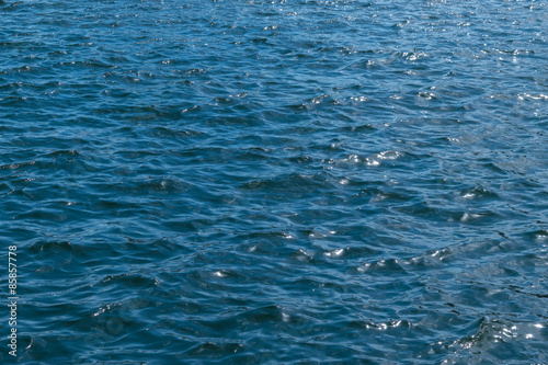 Blue sea surface for background. Selective focus.