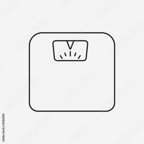 Weighing machine line icon