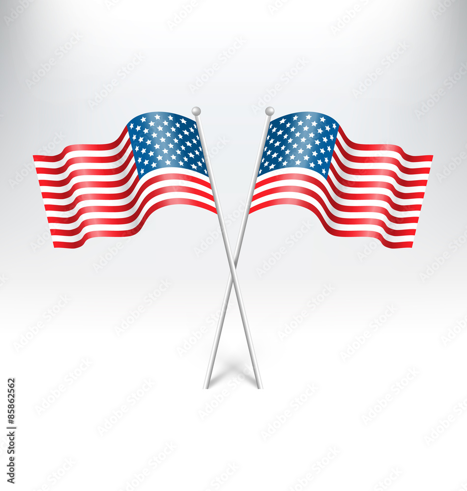Wavy USA national flags on grayscale background Wavy USA national flags on grayscale background
