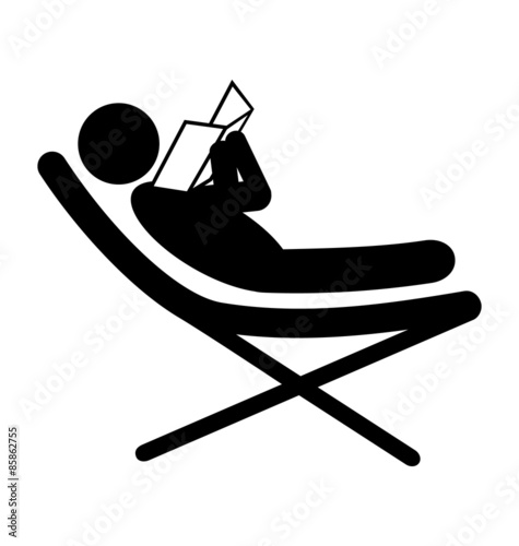 Summer Relax Sunbathing Pictograms Flat People Icons Isolated on