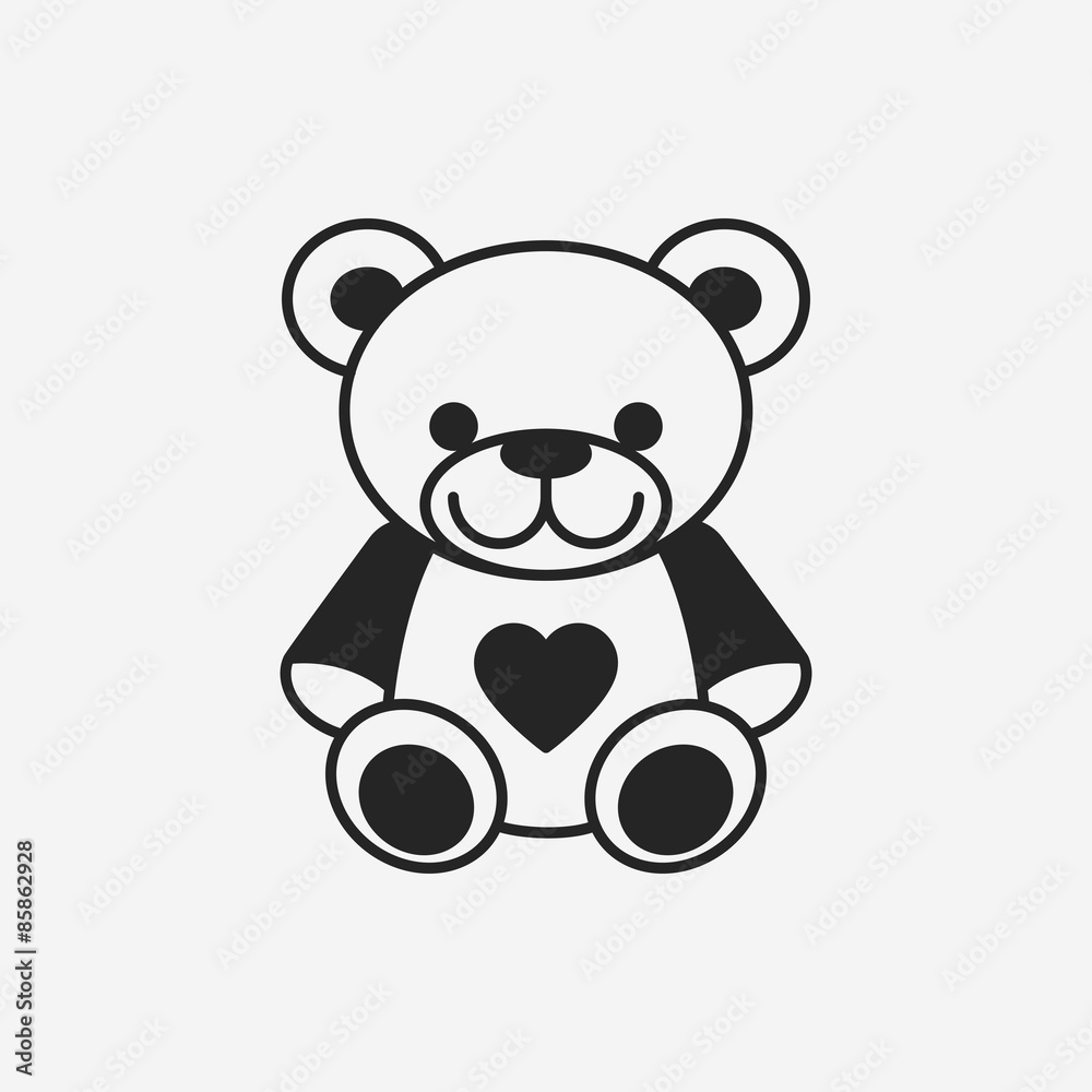Obraz premium bear doll icon