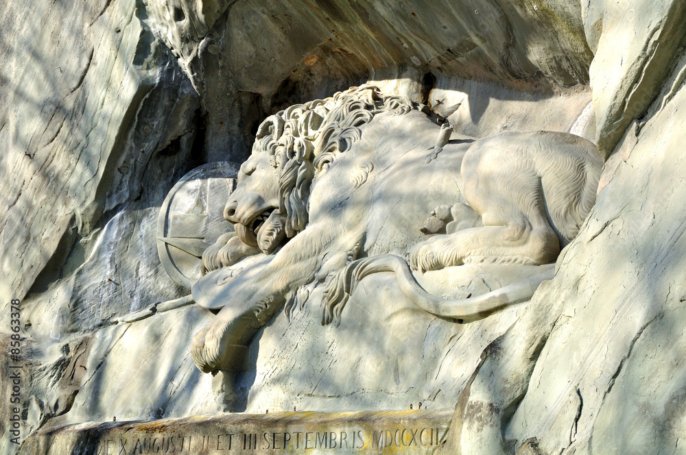Lion monument of Lucerne. Switzerland. Lion monument of Lucerne. Switzerland.