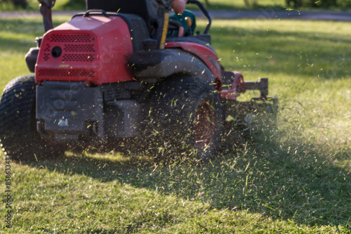 Riding Lawn Equipment with operator photo