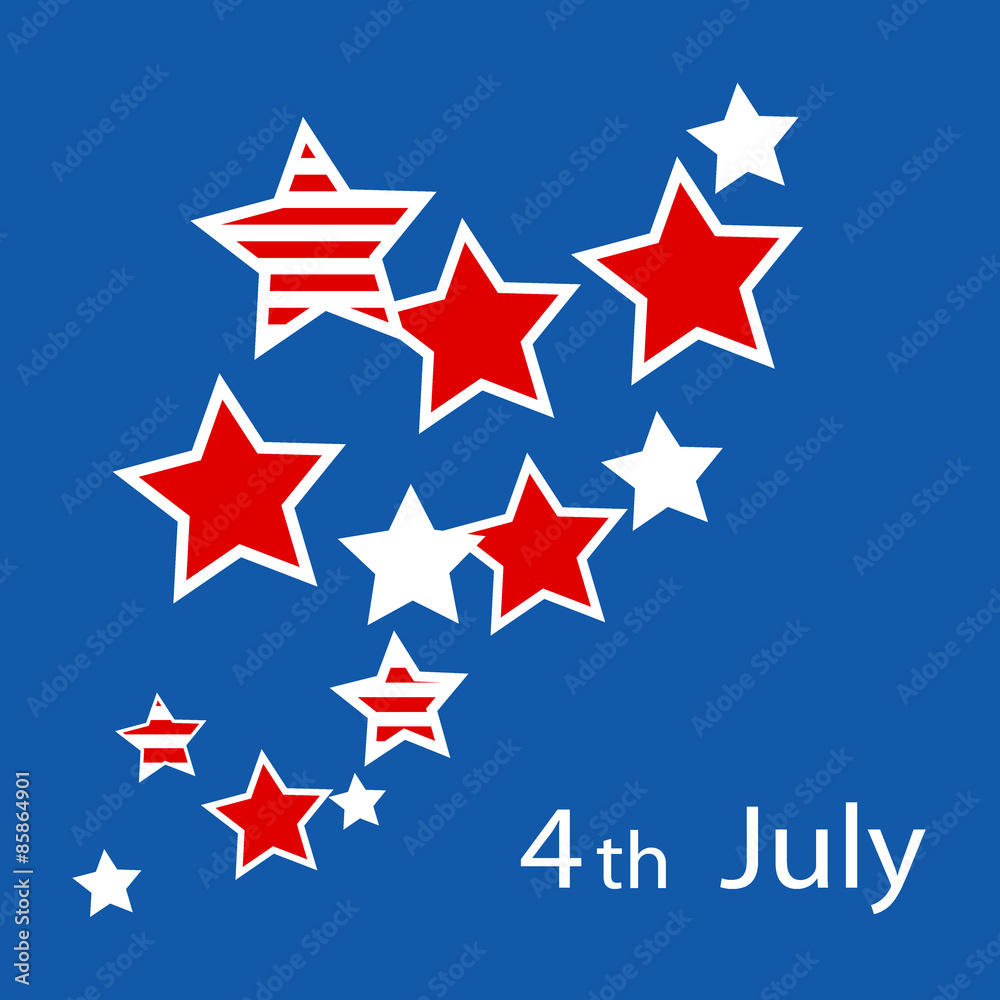 Abstract blue background with stars to the US Independence Day Abstract blue background with stars to the US Independence Day