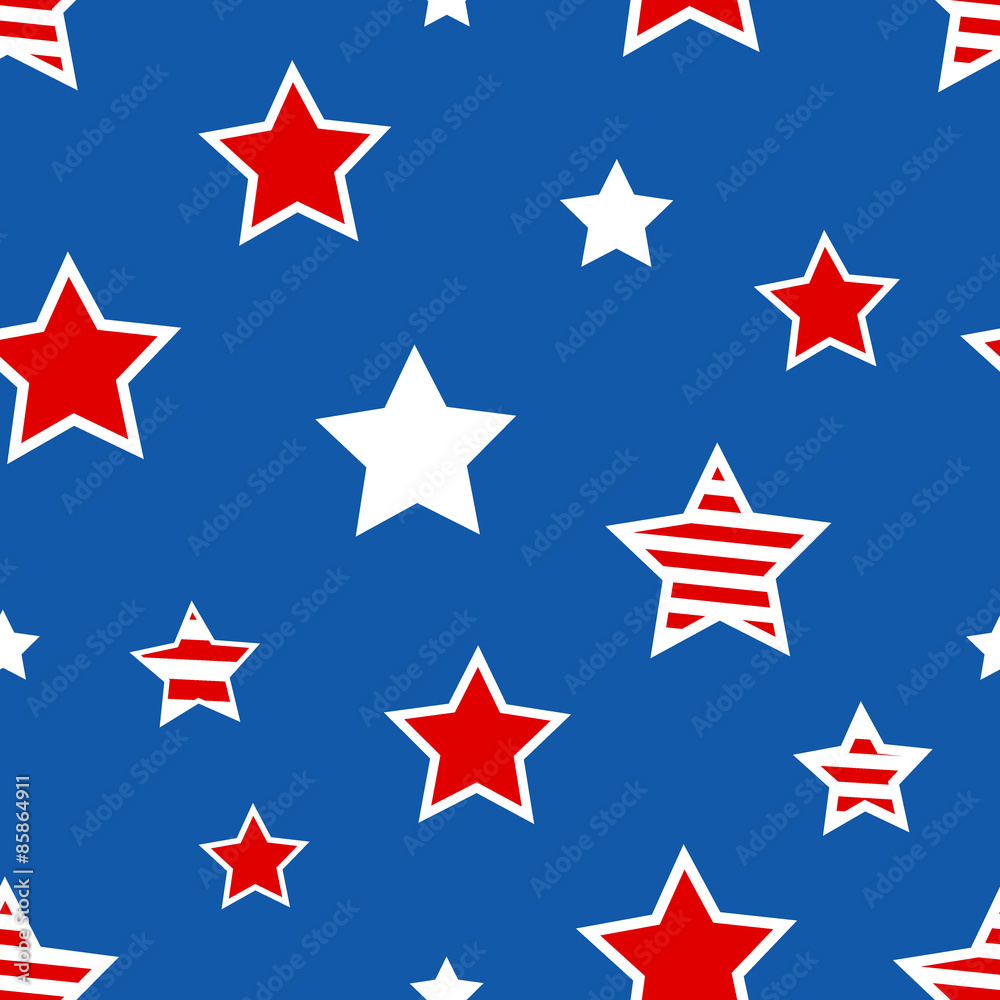 Abstract Seamless geometric pattern with stars