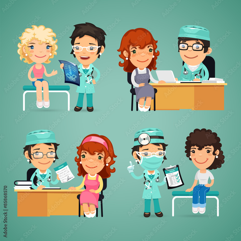 Women Having Medical Consultation in Doctors Office Women Having Medical Consultation in Doctors Office