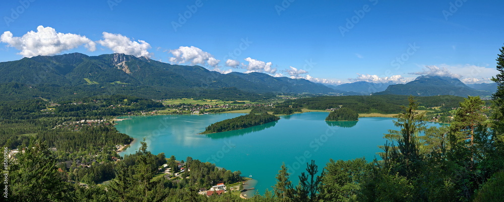 Fototapeta premium Panorama Faaker See / Kärnten / Österreich