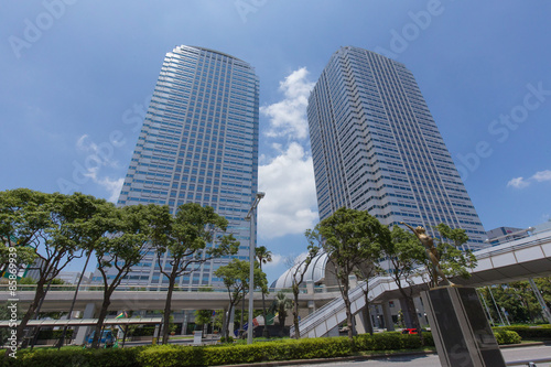 幕張の高層ビジネスビル街 © Yoshinori Okada