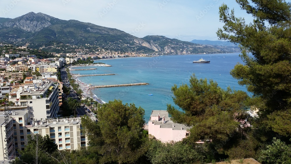 Obraz premium Panorama de Roquebrune Cap Martin et Menton