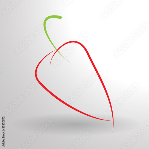 Piquillo red pepper vector photo