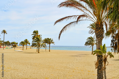main beach of Carboneras in the Cabo de Gata-Nijar Natural Park, photo