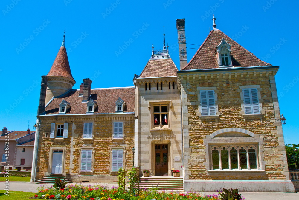 Fototapeta premium mairie château ambronay ain
