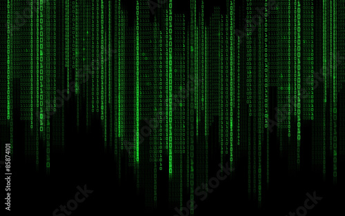 black green binary system code background