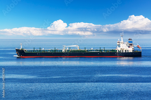 Industrial oil and chemical tanker ship