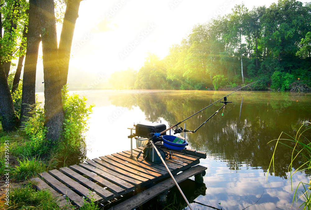 Fishing on river