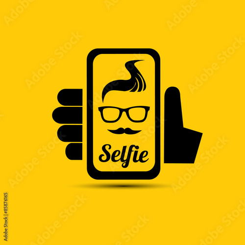 Taking Selfie Photo on Smart Phone concept icon