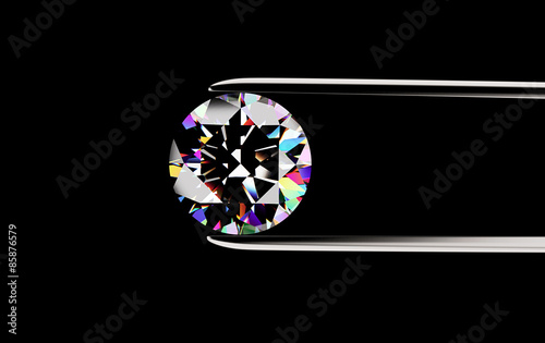 Diamond in the tweezers photo