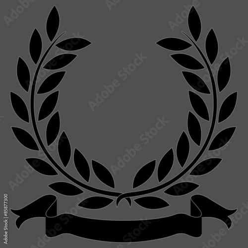 Laurels on grey background