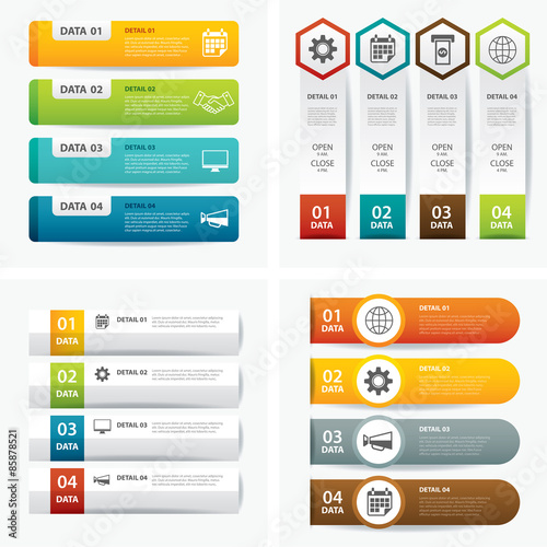 set of infographic templates