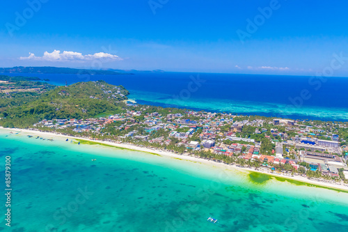 Fototapeta Naklejka Na Ścianę i Meble -  aerial view of Boracay island, Philippines