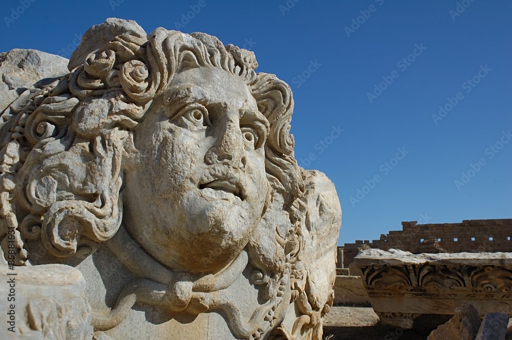 Le rovine di Leptis Magna in Libia
