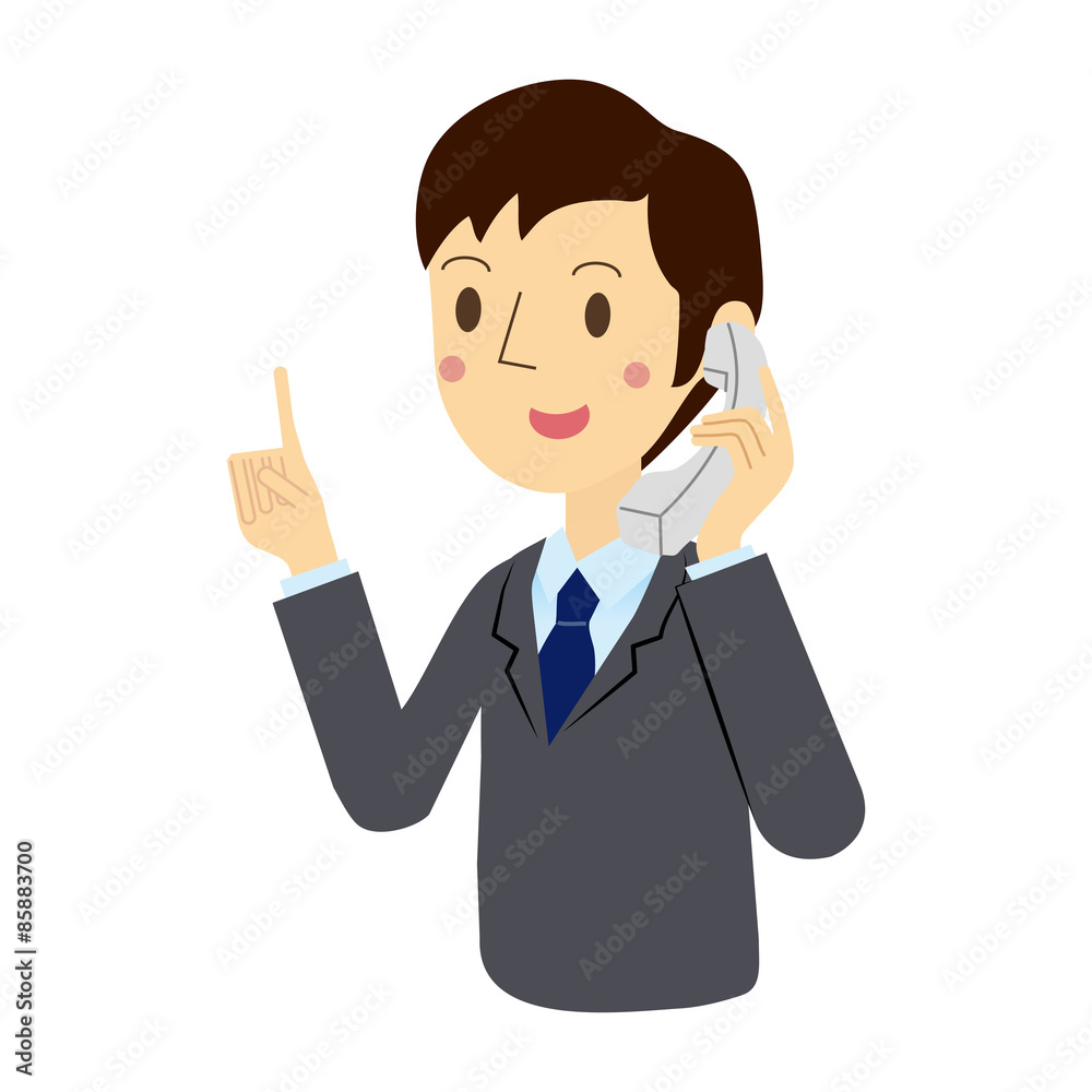 電話をしているビジネスマン