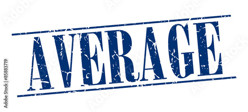 average blue grunge vintage stamp isolated on white background