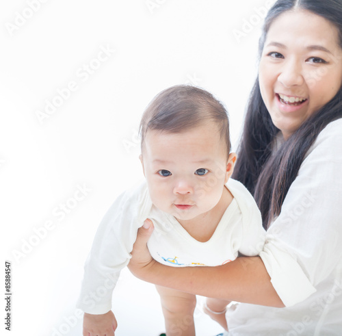 mother and son ,asian family