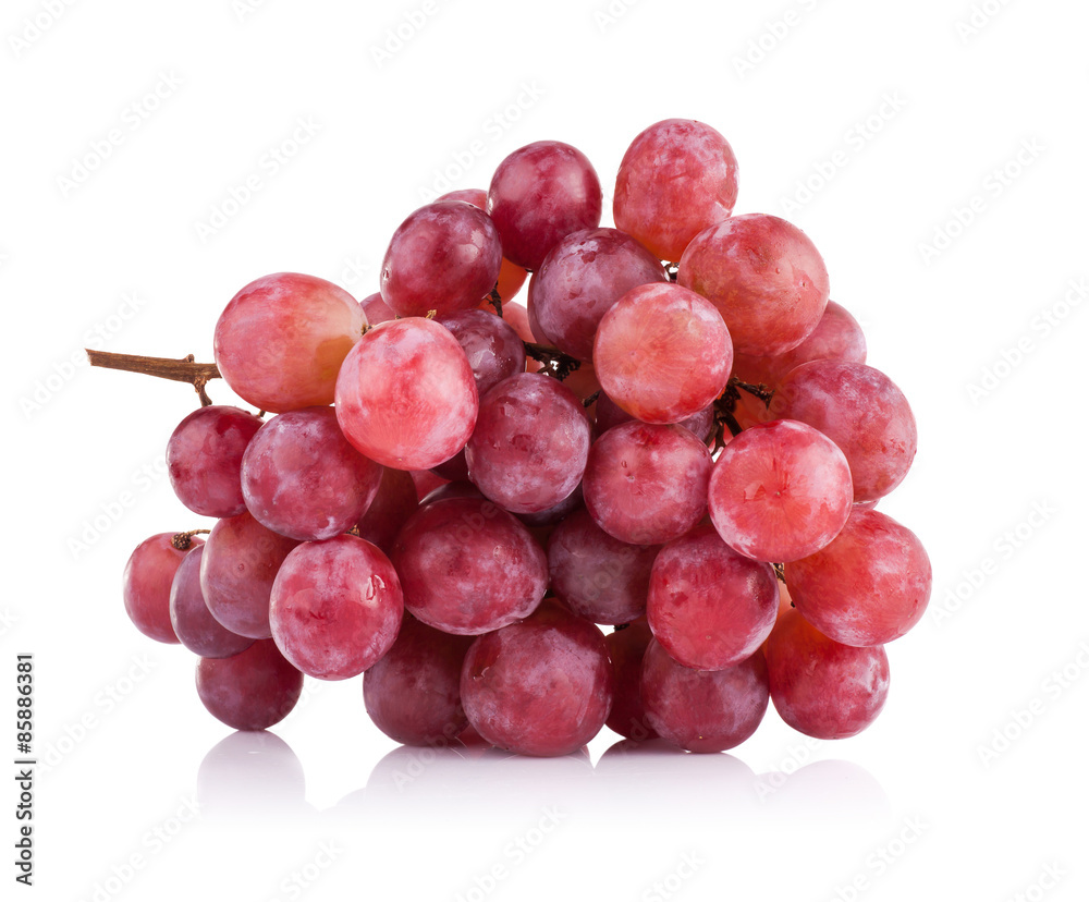 grapes isolated on over white background