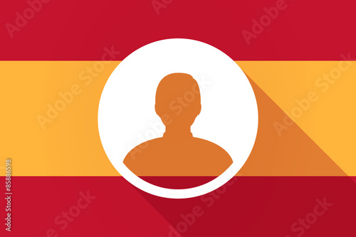 Spain  long shadow flag with a male avatar