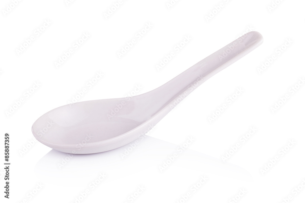 ceramic spoon on white background with clipping path ceramic spoon on white background with clipping path