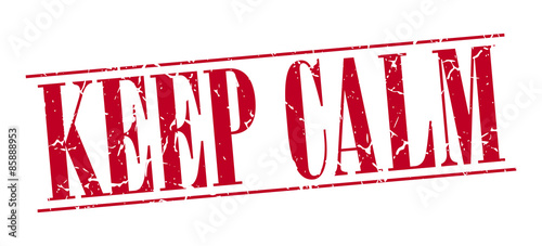 keep calm red grunge vintage stamp isolated on white background