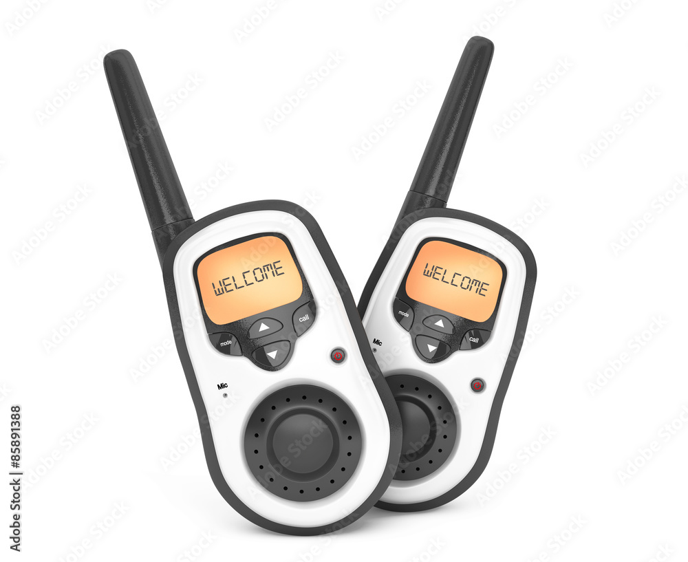 Portable radio transceivers. 3d rendering Portable radio transceivers. 3d rendering