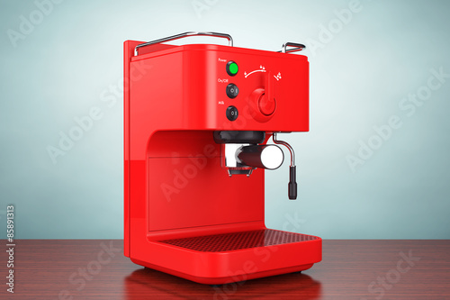 Fototapeta Naklejka Na Ścianę i Meble -  Old Style Photo. Espresso Coffee Making Machine