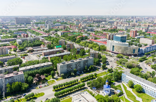 Aerial view on city hospital. Tyumen. Russia © Aikon