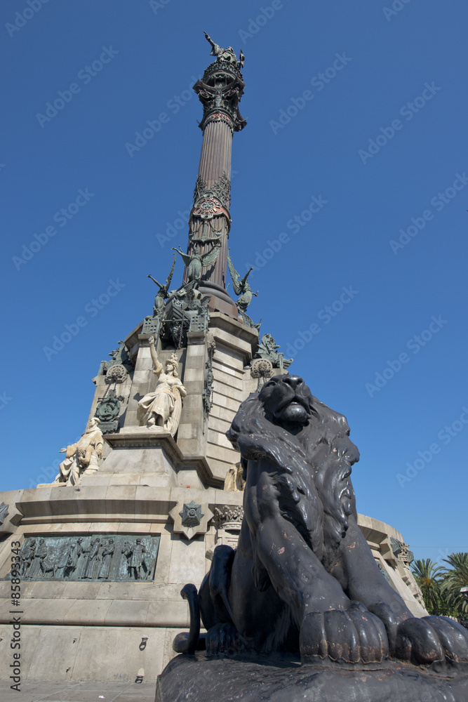 Monumento a Cristóbal Colón, Barcelona, España