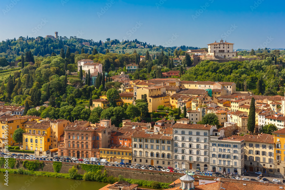 Oltrarno and Fort Belvedere in Florence, Italy