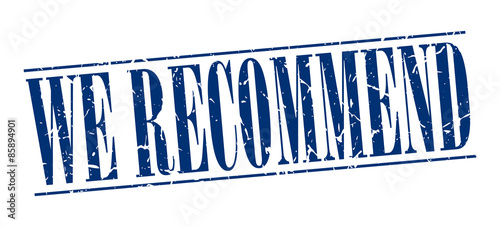 we recommend blue grunge vintage stamp isolated on white background