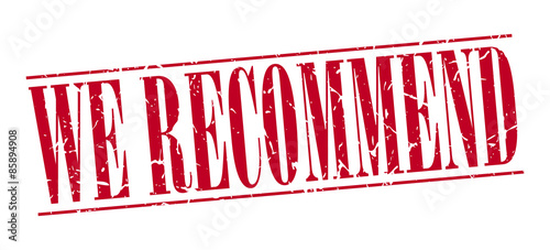 we recommend red grunge vintage stamp isolated on white background