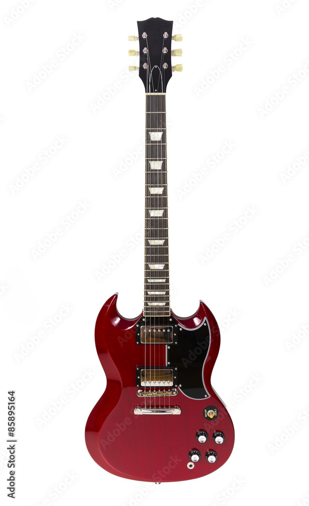 Obraz premium Guitarra roja tipo sg