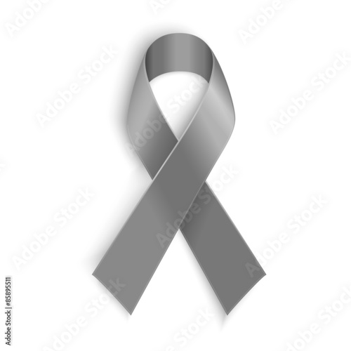 Grey ribbon symbol of borderline personality disorder, diabetes