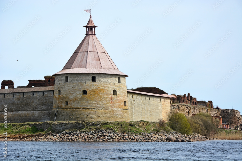 Fortress at Shlisselburg city. Fortress called Oreshek (Nut fortress)