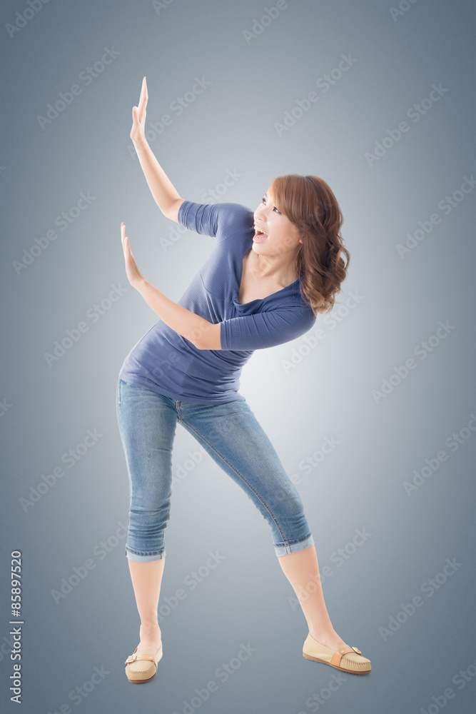 Asian woman under stress Asian woman under stress