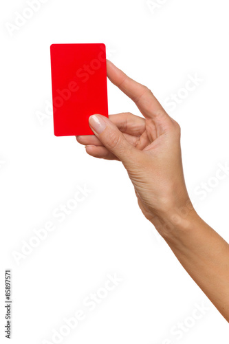 Hand Holding Red Card
