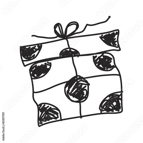 Simple doodle of a present