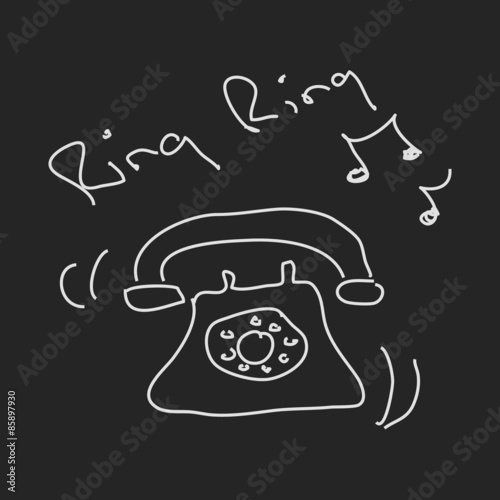 Simple doodle of a telephone
